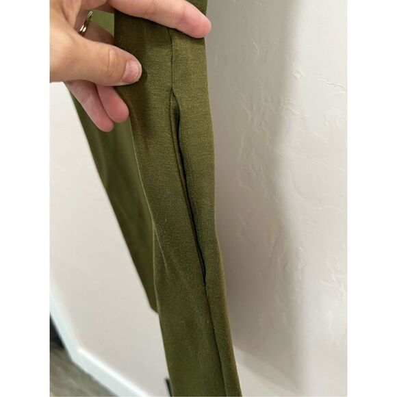 Olive Green T-shirt Dress - Picture 4 of 4